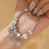 Wholesale Simple Animal Zodiac Electroplated Alloy Beaded Bracelet With Crown Pendant For Women
