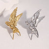 Wholesale Simple Animal Zodiac Pattern Electroplated Stainless Steel Open Ring For Women