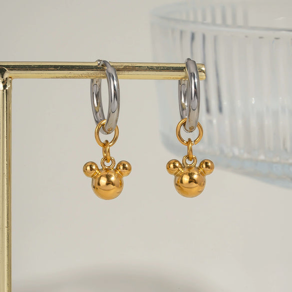 Wholesale Simple Ball Earrings For Women Stainless Steel Geometric Style Pvd Vacuum Real Gold Plated Waterproof Nonfading
