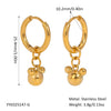 Wholesale Simple Ball Earrings For Women Stainless Steel Geometric Style Pvd Vacuum Real Gold Plated Waterproof Nonfading