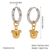 Wholesale Simple Ball Earrings For Women Stainless Steel Geometric Style Pvd Vacuum Real Gold Plated Waterproof Nonfading