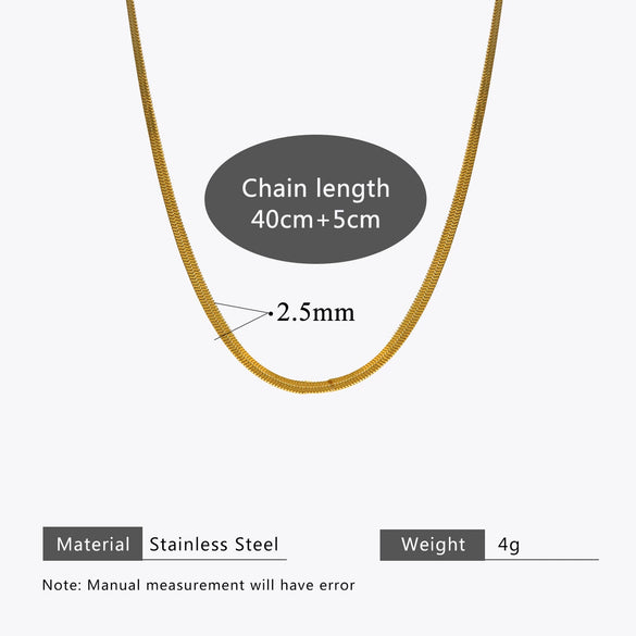 Wholesale Simple Blade Chain Necklace With Geometric Design For Ladies Stainless Steel Jewelry With Electroplating