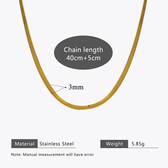Wholesale Simple Blade Chain Necklace With Geometric Design For Ladies Stainless Steel Jewelry With Electroplating