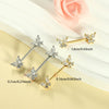 Wholesale Simple Butterfly Shaped Stainless Steel Breast Ring With Zircon