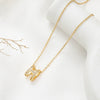 Wholesale Simple Classic Letter H Titanium Steel Necklace With Gold Inlaid Design