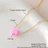 Wholesale Simple Colorful Cross Necklace With O Word Chain Electroplated Copper And Soft Clay Pendant Unisex Light Luxury Jewelry