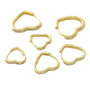 Wholesale Simple Copper Electroplated Heartshaped Diamondstudded Ear Clips Earrings For Women