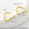 Wholesale Simple Copper Electroplated Heartshaped Diamondstudded Ear Clips Earrings For Women