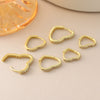 Wholesale Simple Copper Electroplated Heartshaped Diamondstudded Ear Clips Earrings For Women