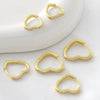 Wholesale Simple Copper Electroplated Heartshaped Diamondstudded Ear Clips Earrings For Women