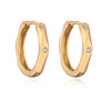 Wholesale Simple Copper Plated Real Gold Geometric Earrings For Women With Electroplating Treatment