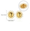 Wholesale Simple Creative Geometric Sunflower Stainless Steel And Gold Electroplated Unisex Earrings