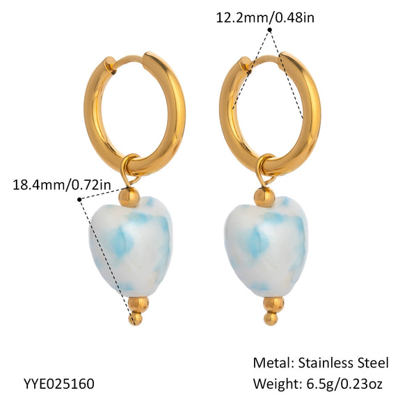Wholesale Simple Creative Ocean Cartoon Animal Zodiac Earrings Titanium Steel Jewelry With Pvd Vacuum Real Gold Electroplating