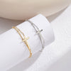 Wholesale Simple Cross Double Bracelet S925 Sterling Silver Electroplated Hand Accessories