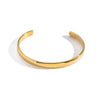 Wholesale Simple Cshaped Open Bracelet Modern Minimalist Geometric Stainless Steel Vacuumplated 18K Real Gold