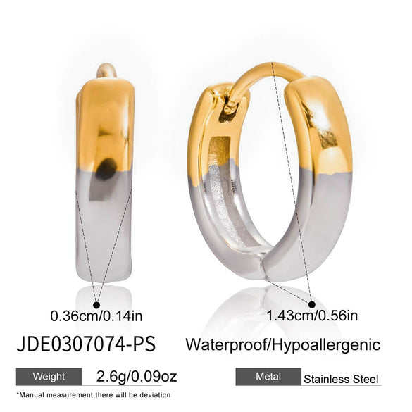 Wholesale Simple Cshaped Titanium Steel Electroplated Small Earrings For Trendy People