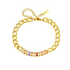 Wholesale Simple Design Colorful Transparent Long Row Diamond Titanium Steel Regular Chain Bracelet With Geometric Pattern And Electroplating Treatment