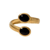 Wholesale Simple Design Geometric Stainless Steel Gold Plated Finger Ring For Women