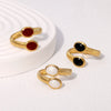 Wholesale Simple Design Geometric Stainless Steel Gold Plated Finger Ring For Women