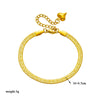 Wholesale Simple Design Titanium Steel Gold Plated Woven Printed Snake Bone Chain Heart Shaped Collar Bracelet Metal Jewelry