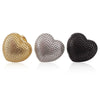 Wholesale Simple Electroplated Copper Heartshaped Fake Diamond Earrings Jewelry