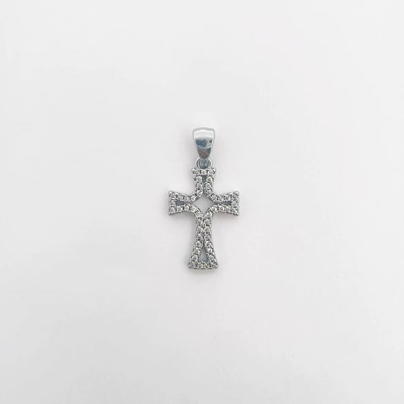 Wholesale Simple Electroplated Gold Cross Zirconinlaid Copper Pendant Jewelry Accessories For Diy Necklace And Bracelet