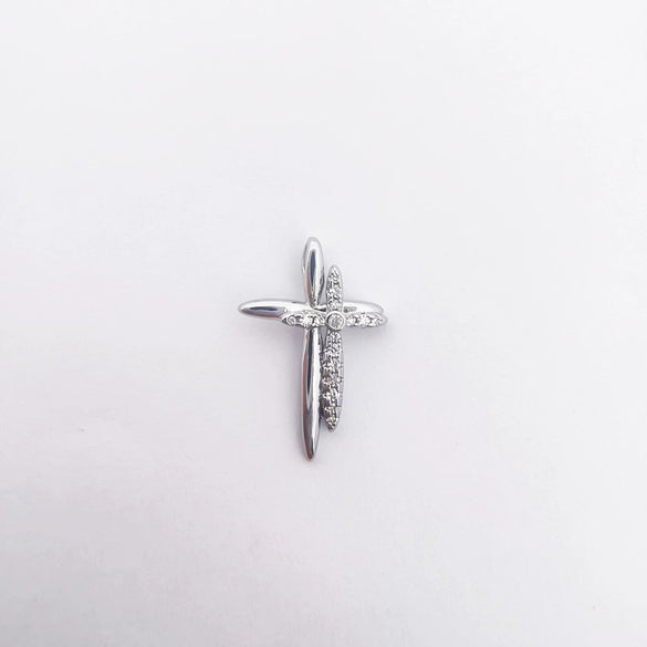 Wholesale Simple Electroplated Gold Cross Zirconinlaid Copper Pendant Jewelry Accessories For Diy Necklace And Bracelet