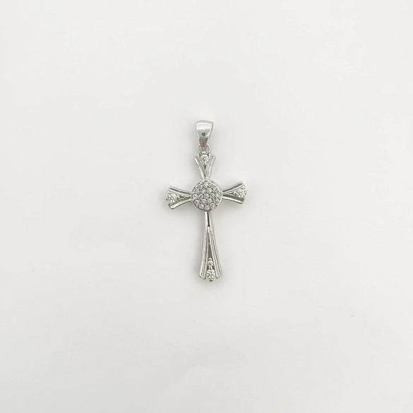 Wholesale Simple Electroplated Gold Cross Zirconinlaid Copper Pendant Jewelry Accessories For Diy Necklace And Bracelet
