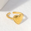 Wholesale Simple Electroplated Heartshaped Stainless Steel Open Ring Bracelet For Women