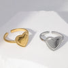 Wholesale Simple Electroplated Heartshaped Stainless Steel Open Ring Bracelet For Women