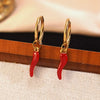 Wholesale Simple Electroplated Stainless Steel Chili Pepper Jewelry Set For Women Necklaces And Earrings