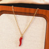 Wholesale Simple Electroplated Stainless Steel Chili Pepper Jewelry Set For Women Necklaces And Earrings