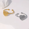 Wholesale Simple Electroplated Stainless Steel Heart Shape Ring Jewelry For Women