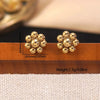 Wholesale Simple Electroplated Stainless Steel Plants And Flowers Necklace And Earrings Set For Women