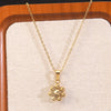 Wholesale Simple Electroplated Stainless Steel Plants And Flowers Necklace And Earrings Set For Women