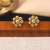 Wholesale Simple Electroplated Stainless Steel Plants And Flowers Necklace And Earrings Set For Women