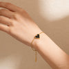 Wholesale Simple Electroplated Titanium Steel Heartshaped Bracelet For Women
