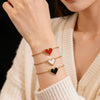 Wholesale Simple Electroplated Titanium Steel Heartshaped Bracelet For Women