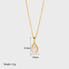 Wholesale Simple Electroplated Titanium Steel Water Drop Pendant Oshaped Chain Necklace For Women