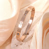Wholesale Simple Elegant And Versatile Geometric Rose Gold Electroplated Stainless Steel Titanium Steel Bracelets Jewelry Accessories