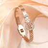 Wholesale Simple Elegant And Versatile Geometric Rose Gold Electroplated Stainless Steel Titanium Steel Bracelets Jewelry Accessories