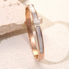 Wholesale Simple Elegant And Versatile Geometric Rose Gold Electroplated Stainless Steel Titanium Steel Bracelets Jewelry Accessories