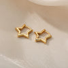 Wholesale Simple Elegant Geometric Star Copper Earrings With Electroplating Treatment