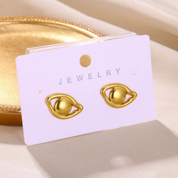 Wholesale Simple Elegant Geometric Star Copper Earrings With Electroplating Treatment