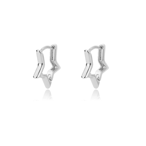 Wholesale Simple Elegant Geometric Star Copper Earrings With Electroplating Treatment