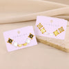 Wholesale Simple Elegant Geometric Star Copper Earrings With Electroplating Treatment