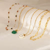 Wholesale Simple Elegant Geometric Titanium Steel Necklace With Electroplating Design Unisex