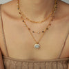 Wholesale Simple Elegant Geometric Titanium Steel Necklace With Electroplating Design Unisex