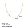 Wholesale Simple Elegant Sequined Geometric Fivepointed Star Goldplated Titanium Steel Necklace For Women With Oshaped Chain