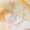Wholesale Simple Elegant Sequined Geometric Fivepointed Star Goldplated Titanium Steel Necklace For Women With Oshaped Chain